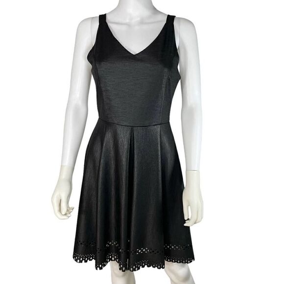 Collective Concepts Metallic Laser Cut Fit and Flare Dress - Picture 8 of 8